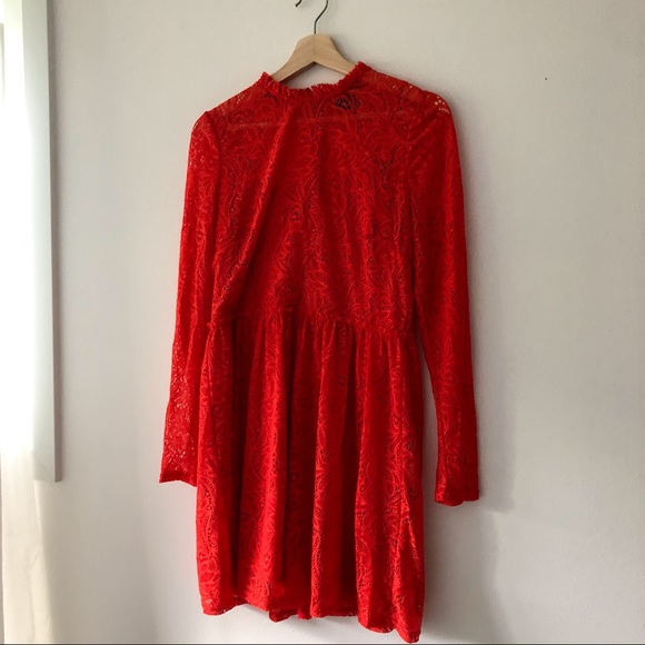 Bardot Lace Long Sleeve Dress - Picture 2 of 7